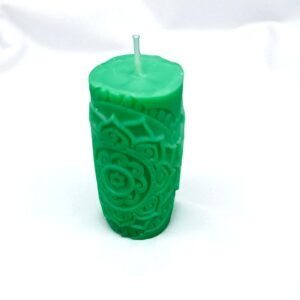 Flower Pillar Lavender Scented Candle | Soy Wax Mombatti for Home Dcor | Handmade Decorative Candles for Gifts, Aromatherapy & Festivals